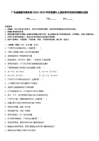 广东省揭阳市惠来县2023-2024学年物理九上期末教学质量检测模拟试题含答案