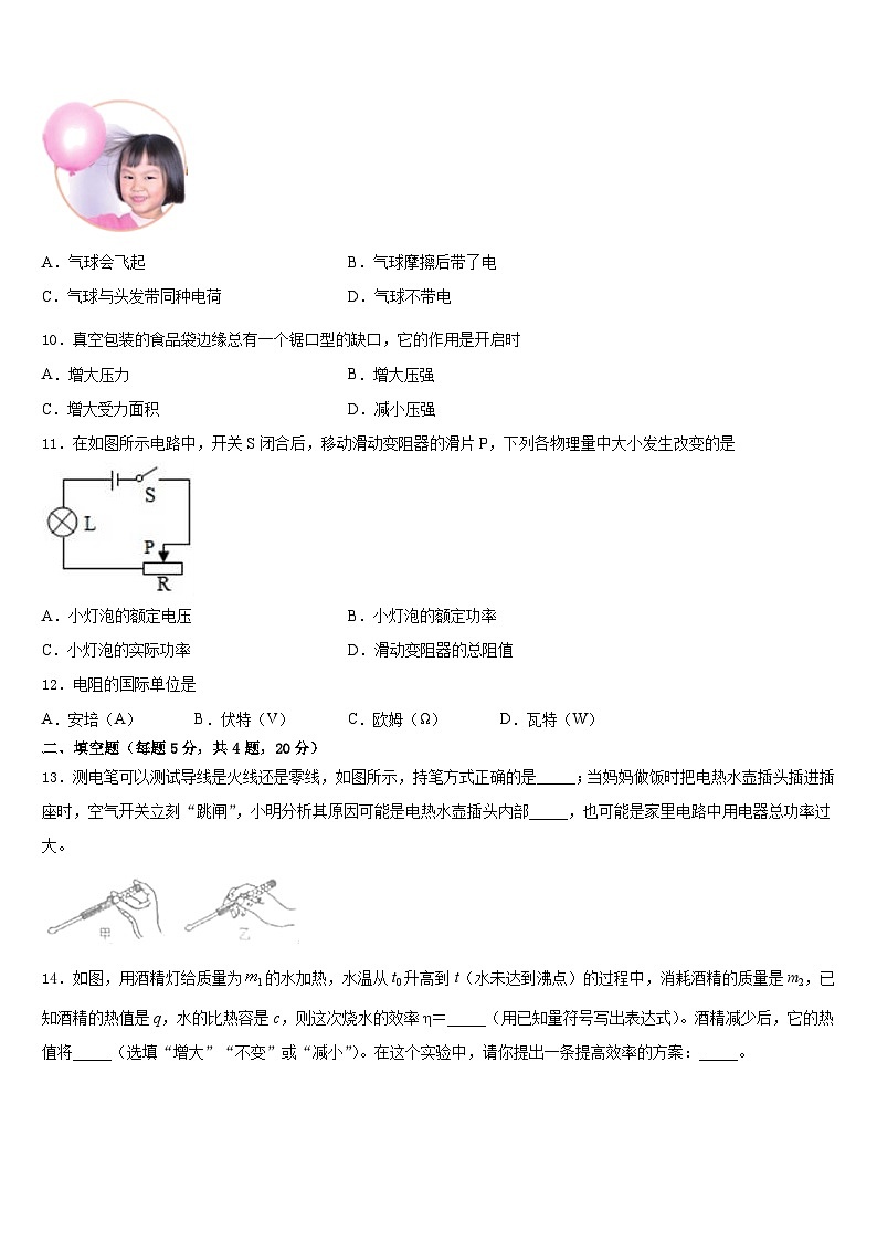 广东省揭阳市空港经济区2023-2024学年九上物理期末学业水平测试试题含答案第3页