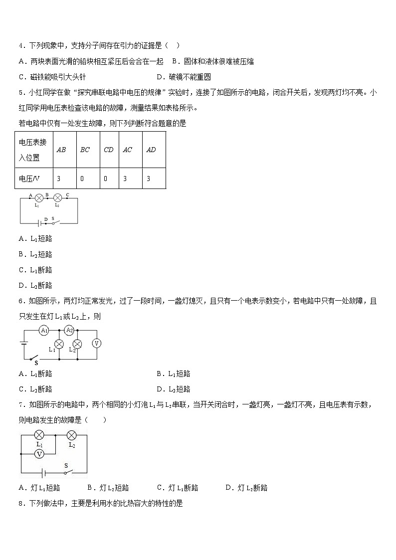 广东省汕头市金山中学2023-2024学年物理九年级第一学期期末考试试题含答案02