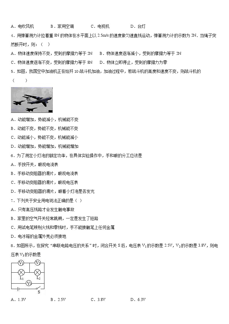广东省揭阳真理中学2023-2024学年九上物理期末经典试题含答案02