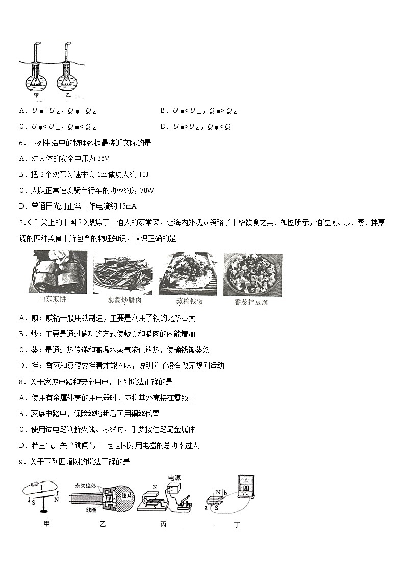 广东省潮阳区华侨中学2023-2024学年九上物理期末复习检测试题含答案02