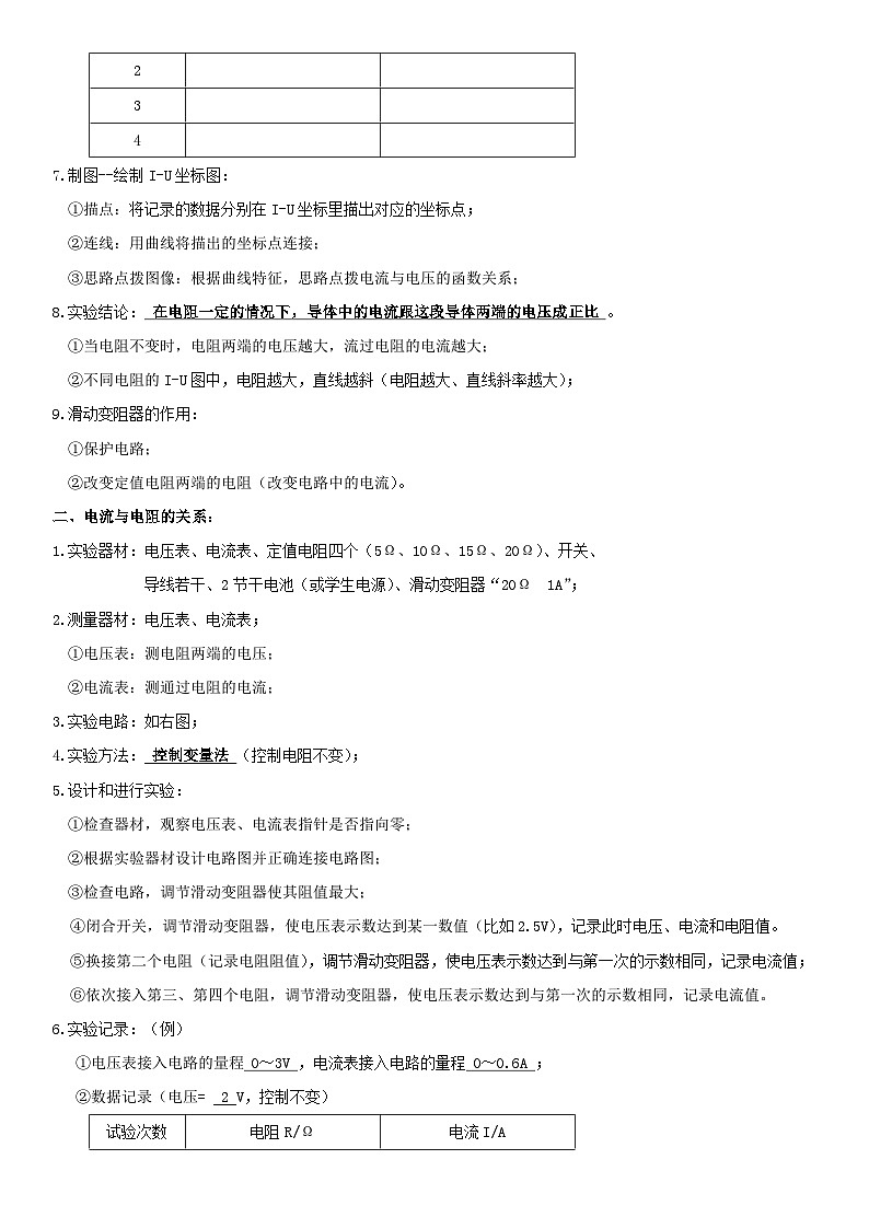 【分层训练】人教版初中物理 九年级全册 17.1 电流与电压和电阻的关系-练习02