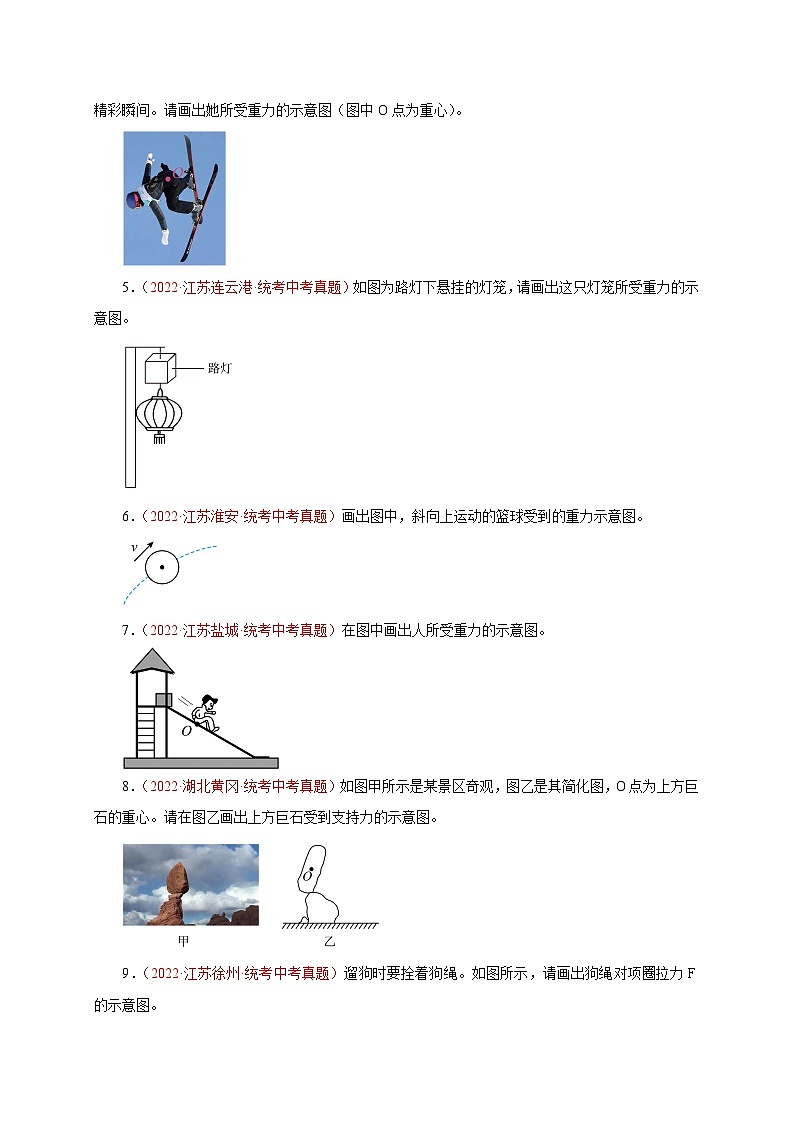 专题24   作图题——力  备战中考物理重难点题型专题突破（原卷版）第3页