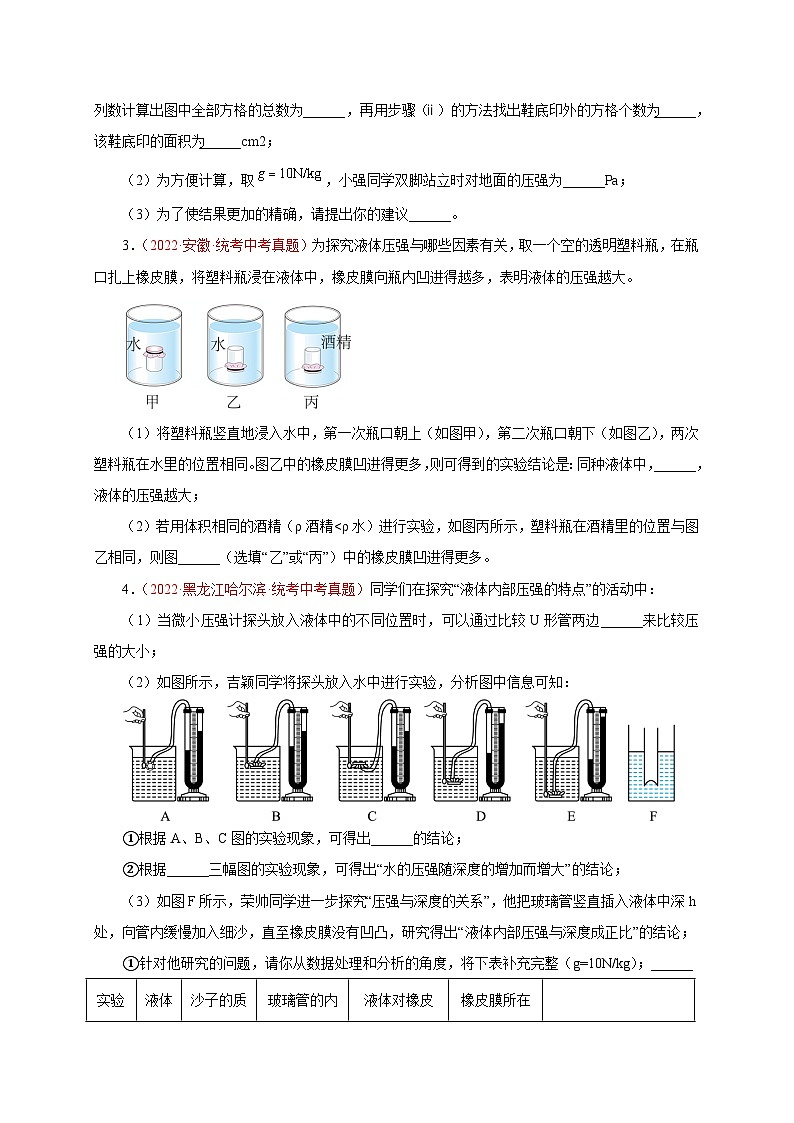 专题30   实验题——力（三）  备战中考物理重难点题型专题突破03