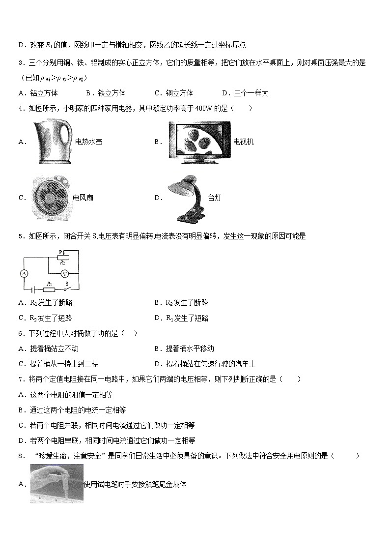 杭州市重点中学2023-2024学年九上物理期末质量跟踪监视试题含答案第2页