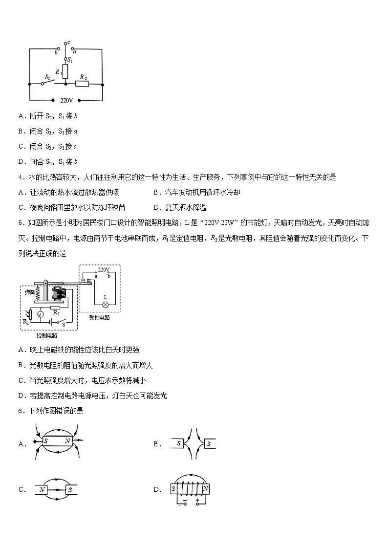 江苏省兴化市顾庄区三校2023-2024学年九上物理期末达标检测试题含答案02
