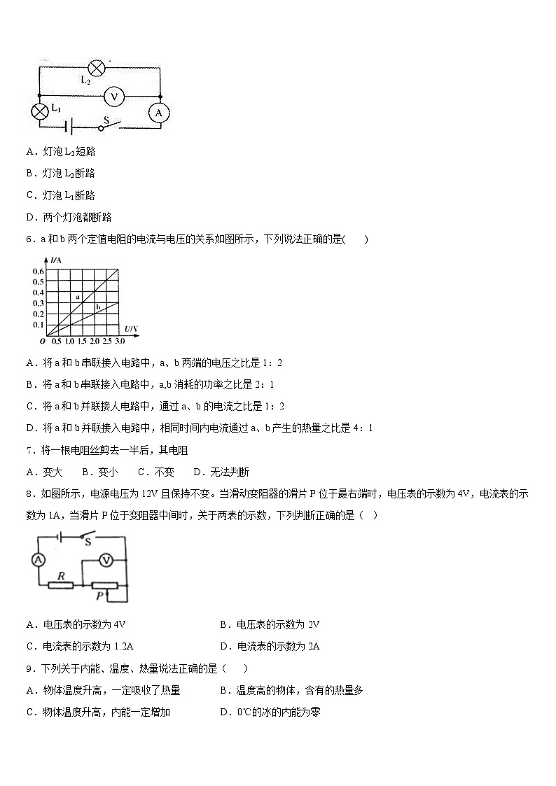 江苏省南京市上元中学2023-2024学年九年级物理第一学期期末质量跟踪监视模拟试题含答案02