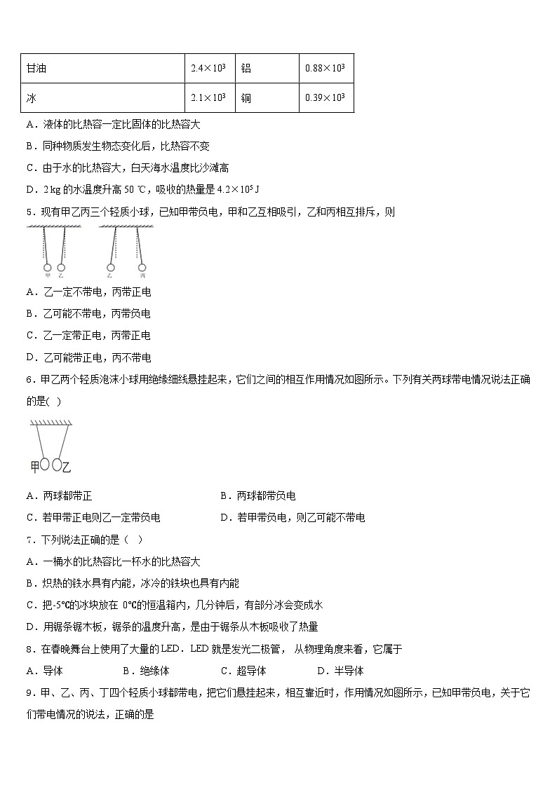 江苏省南京溧水区四校联考2023-2024学年物理九上期末复习检测模拟试题含答案02