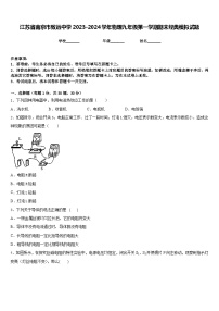 江苏省南京市致远中学2023-2024学年物理九年级第一学期期末经典模拟试题含答案