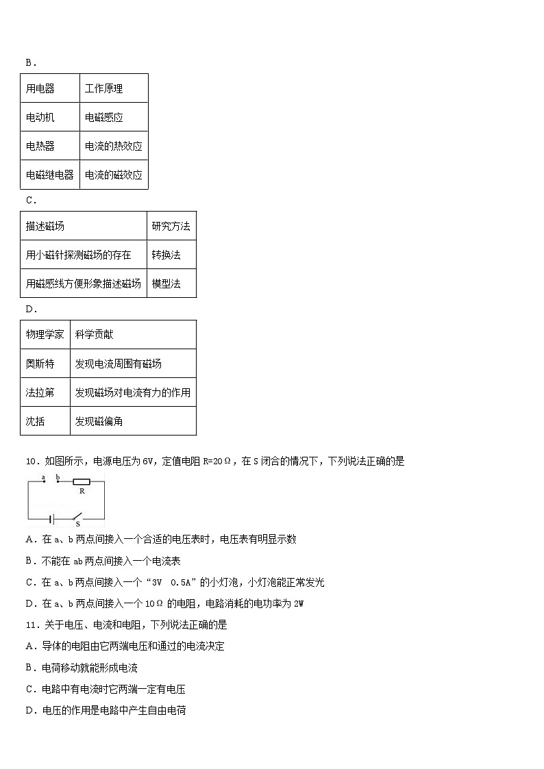 江苏省徐州市铜山区2023-2024学年九上物理期末统考试题含答案03