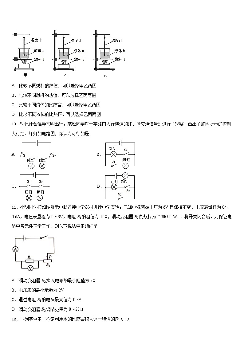 江苏省扬州市仪征市2023-2024学年物理九年级第一学期期末检测模拟试题含答案03