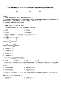 江苏省泰州市名校2023-2024学年物理九上期末教学质量检测模拟试题含答案