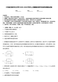 江苏省无锡市羊尖中学2023-2024学年九上物理期末教学质量检测模拟试题含答案