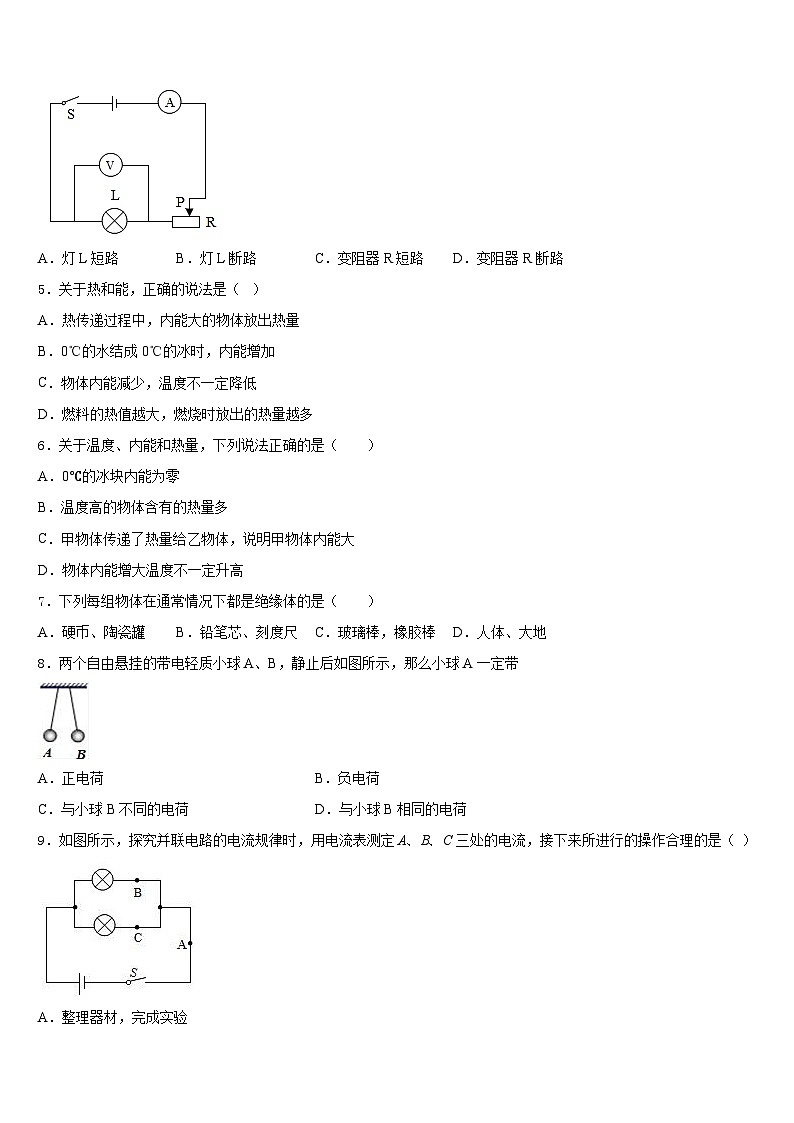 江苏省睢宁县2023-2024学年九上物理期末达标检测模拟试题含答案第2页