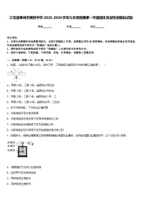 江苏省泰州市黄桥中学2023-2024学年九年级物理第一学期期末质量检测模拟试题含答案