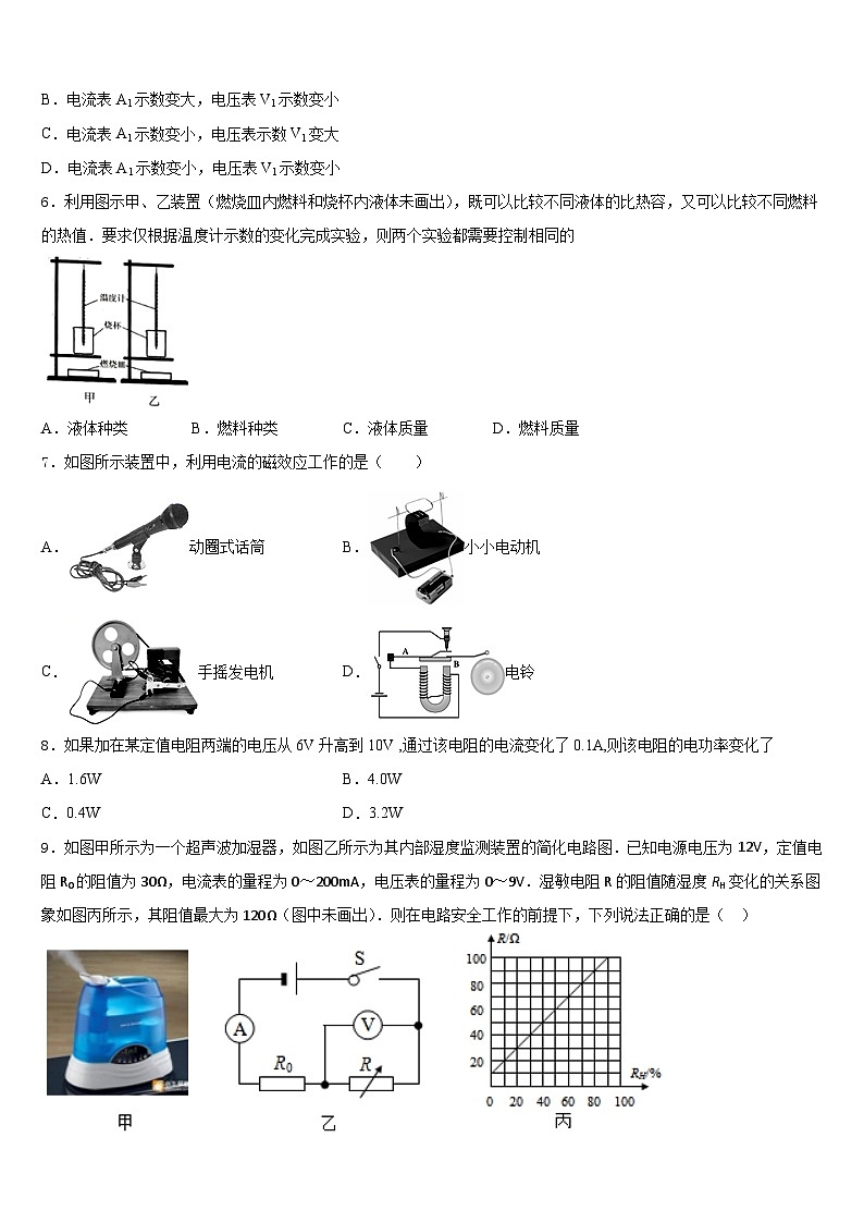 江西省丰城市第九中学2023-2024学年九年级物理第一学期期末检测模拟试题含答案第2页