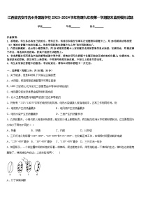 江西省吉安市吉水外国语学校2023-2024学年物理九年级第一学期期末监测模拟试题含答案