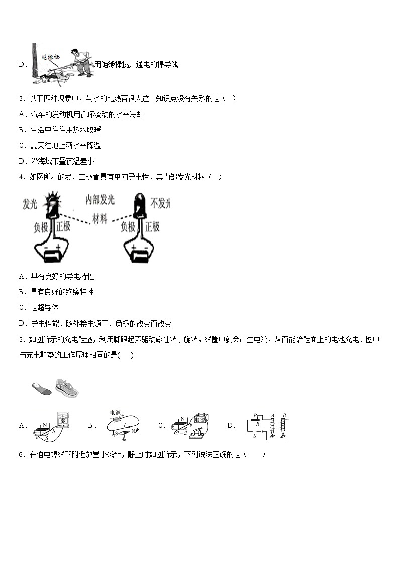 河北省衡水市名校2023-2024学年物理九上期末质量跟踪监视模拟试题含答案02