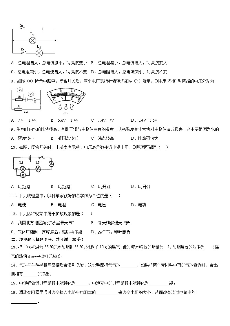河南省信阳罗山县联考2023-2024学年物理九年级第一学期期末质量检测试题含答案第3页