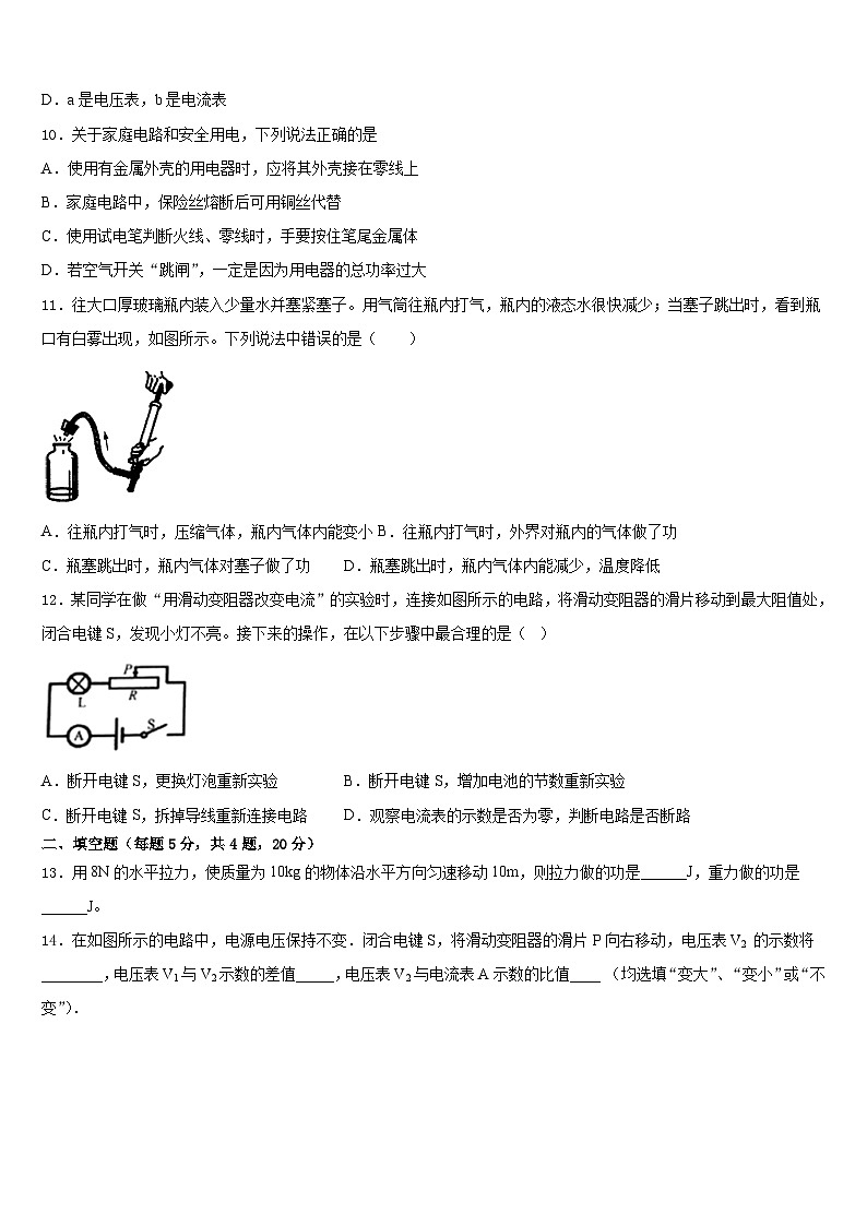 河南省南阳镇平县联考2023-2024学年九年级物理第一学期期末考试模拟试题含答案第3页