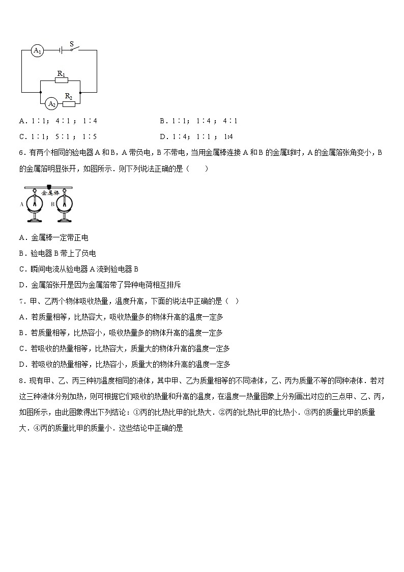 河南省周口川汇区2023-2024学年物理九年级第一学期期末调研试题含答案第3页
