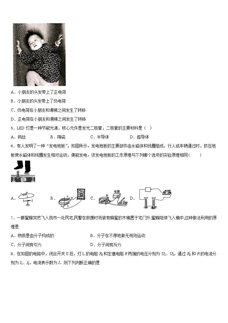 泰安市泰山区2023-2024学年九上物理期末调研模拟试题含答案02