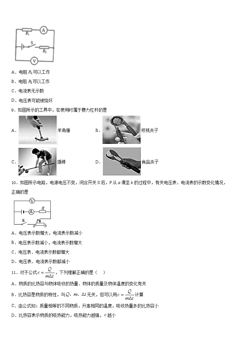 河南省驻马店市汝南县2023-2024学年物理九上期末统考模拟试题含答案第3页