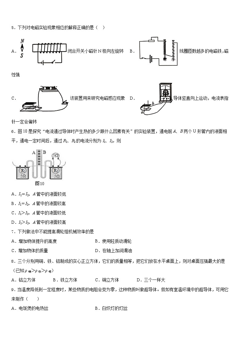 河南省驻马店市泌阳县2023-2024学年物理九上期末复习检测模拟试题含答案第2页