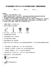 浙江省杭州城区6学校2023-2024学年物理九年级第一学期期末调研试题含答案