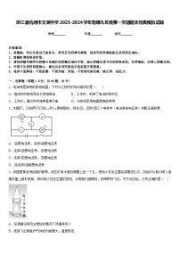 浙江省杭州市文澜中学2023-2024学年物理九年级第一学期期末经典模拟试题含答案