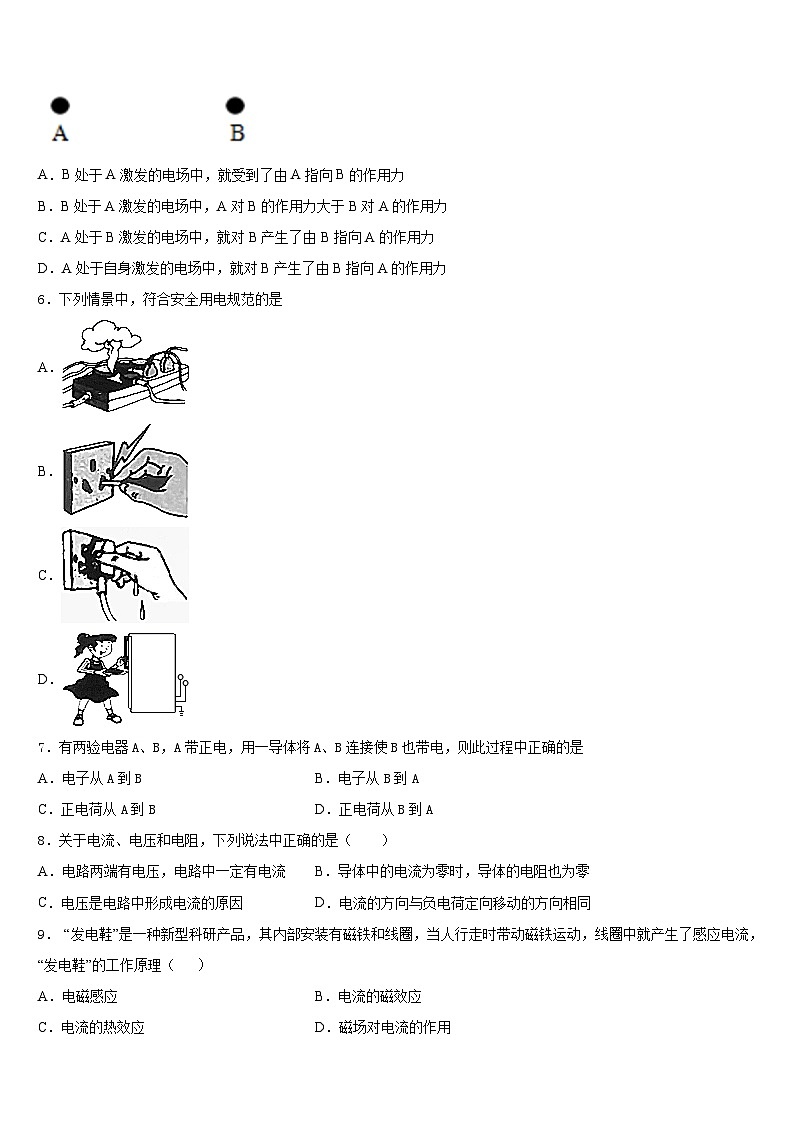 浙江省温州市育英国际实验学校2023-2024学年物理九上期末质量检测试题含答案02