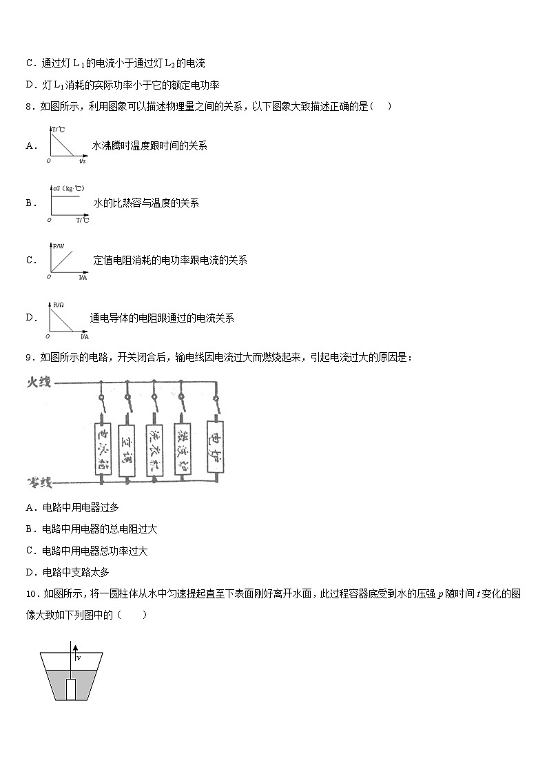 浙江省温州市鹿城区2023-2024学年九上物理期末质量跟踪监视模拟试题含答案第3页