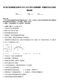 浙江省宁波市鄞州区实验中学2023-2024学年九年级物理第一学期期末学业水平测试模拟试题含答案