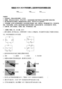 海南省2023-2024学年物理九上期末教学质量检测模拟试题含答案