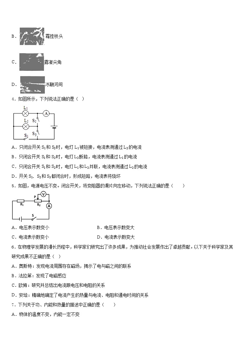 湖北洪湖市瞿家湾中学2023-2024学年物理九上期末联考试题含答案第2页