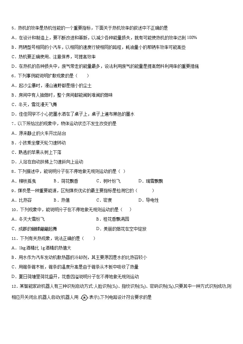 深圳市华侨实验中学2023-2024学年九上物理期末达标检测试题含答案02