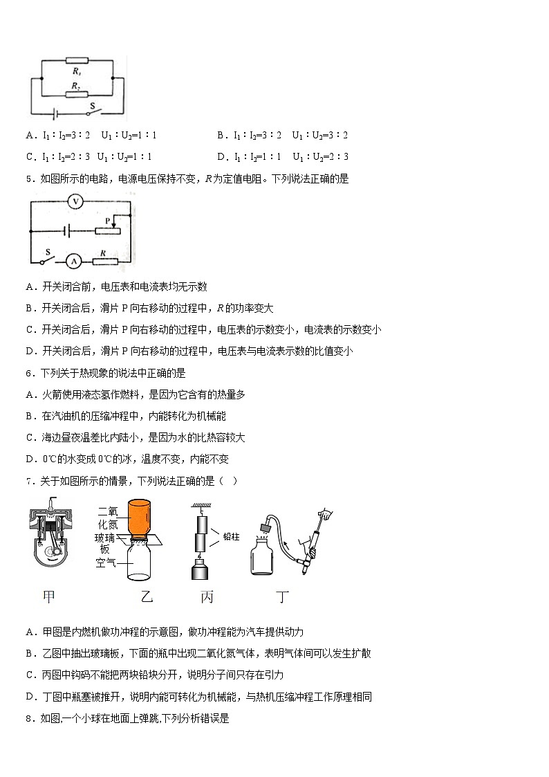 浙江省诸暨市开放双语学校2023-2024学年物理九年级第一学期期末检测模拟试题含答案02