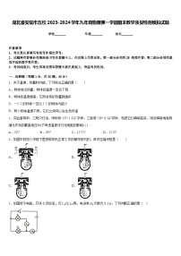 湖北省安陆市五校2023-2024学年九年级物理第一学期期末教学质量检测模拟试题含答案