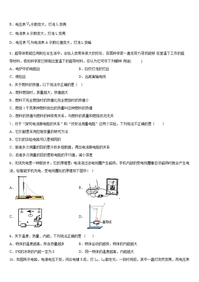 湖北省荆州市洪湖市2023-2024学年物理九年级第一学期期末监测试题含答案02
