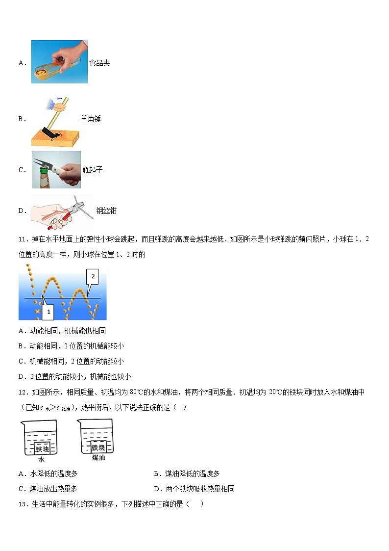 湖南省常德市市直学校2023-2024学年物理九年级第一学期期末联考模拟试题含答案第3页