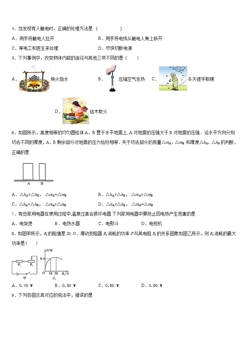 湖南省娄底新化县联考2023-2024学年物理九上期末监测试题含答案02