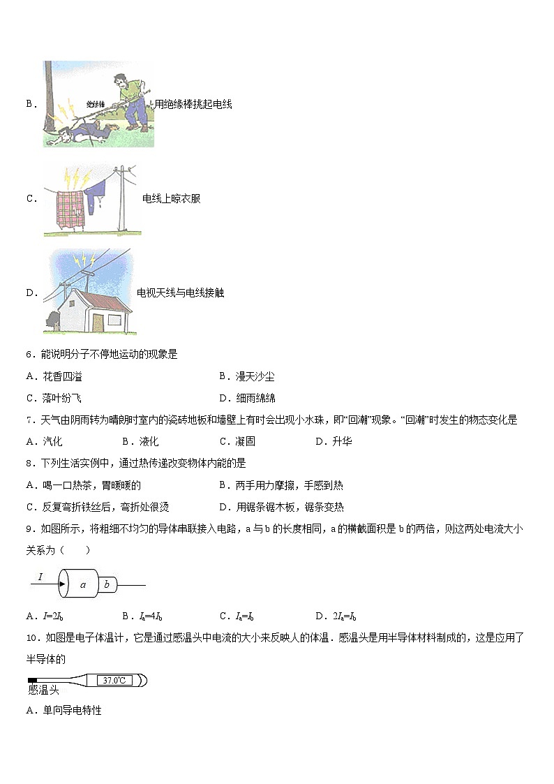 湖南省永州市蓝山县2023-2024学年物理九年级第一学期期末检测试题含答案02