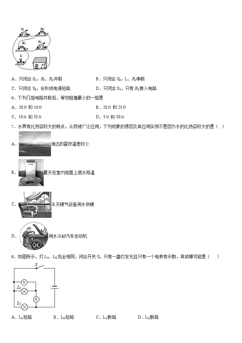 湖南省岳阳汨罗市弼时片2023-2024学年物理九年级第一学期期末质量跟踪监视试题含答案第2页