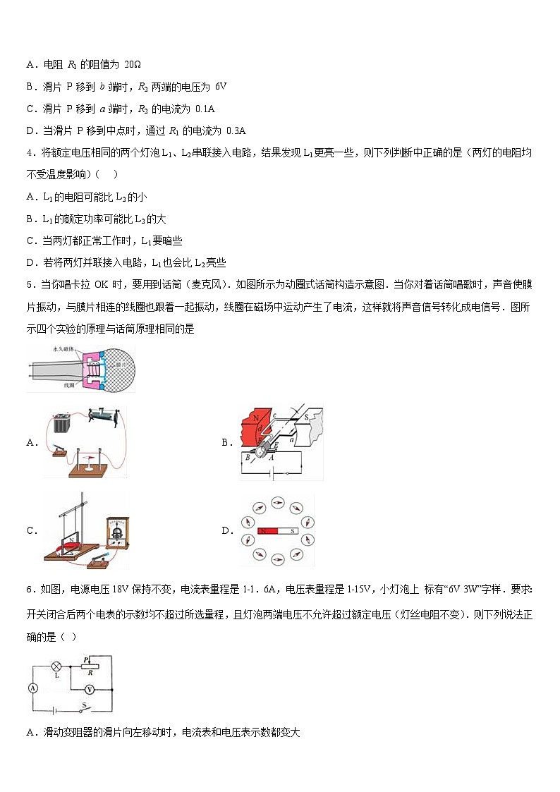 湖南省株洲市荷塘区2023-2024学年九上物理期末经典模拟试题含答案02