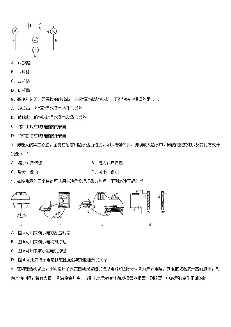 湖南省新邵县2023-2024学年物理九年级第一学期期末监测试题含答案第2页