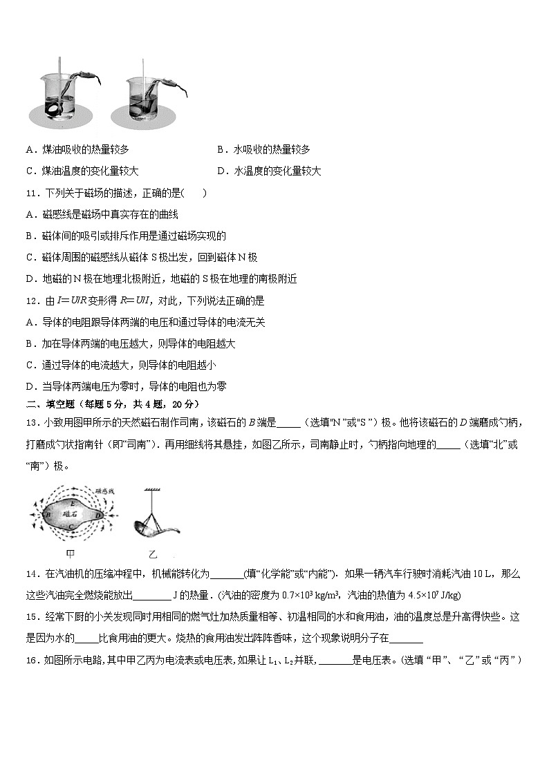 湖南省长沙市周南实验中学2023-2024学年物理九上期末学业水平测试模拟试题含答案第3页