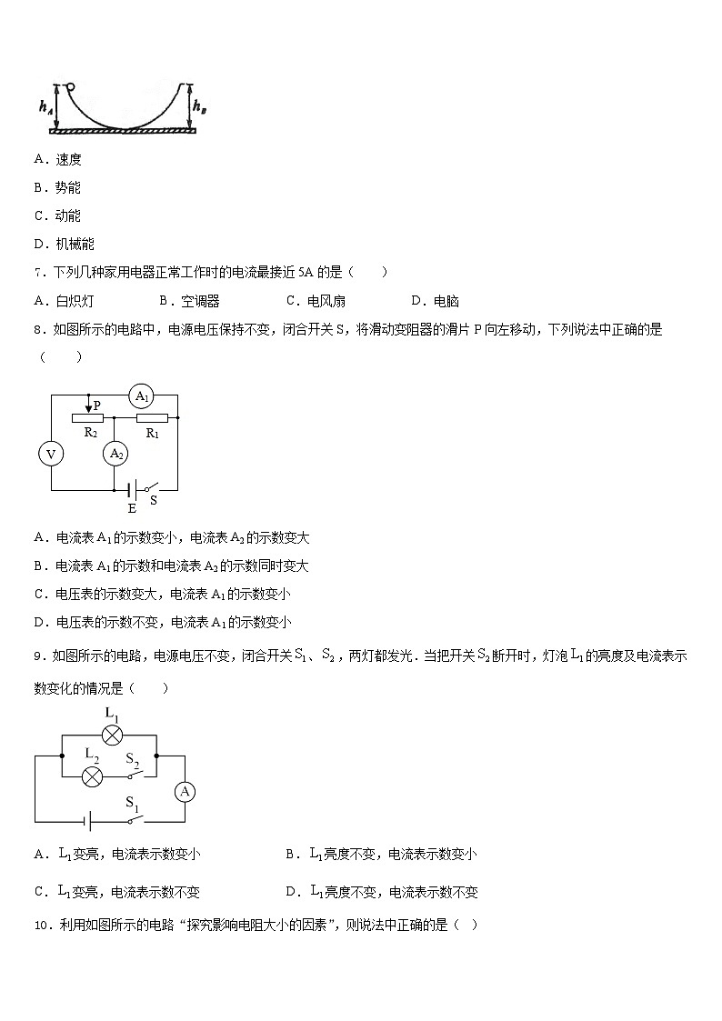 福建省厦门市第五中学2023-2024学年物理九上期末学业水平测试模拟试题含答案第2页