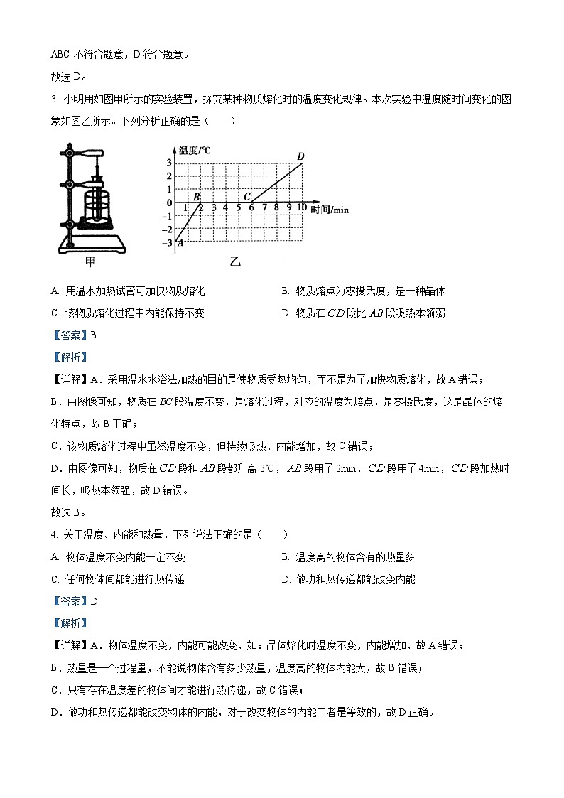 山东省临沂市兰山区2023-2024学年九年级上学期期末物理试题第2页