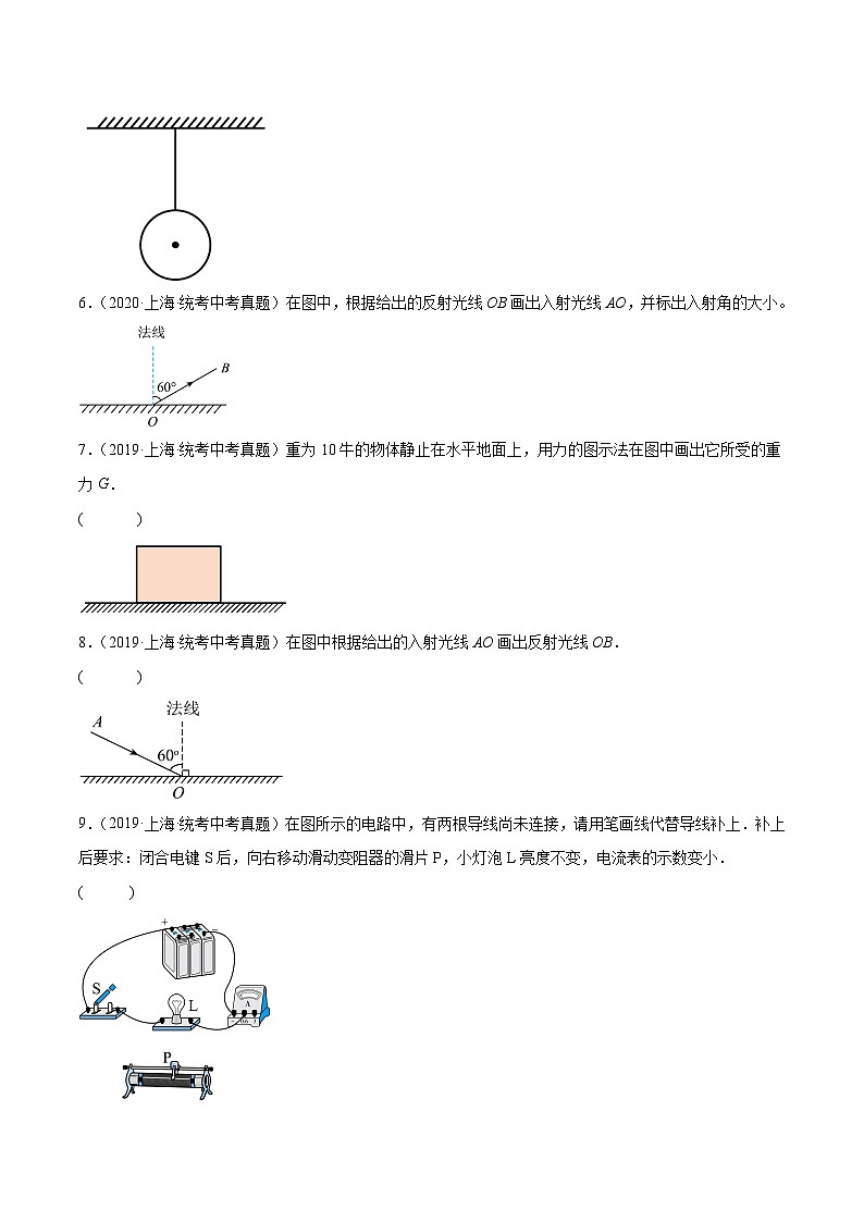 专题16 作图题-5年（2019-2023）中考1年模拟物理分项汇编（上海专用）（原卷版）第2页