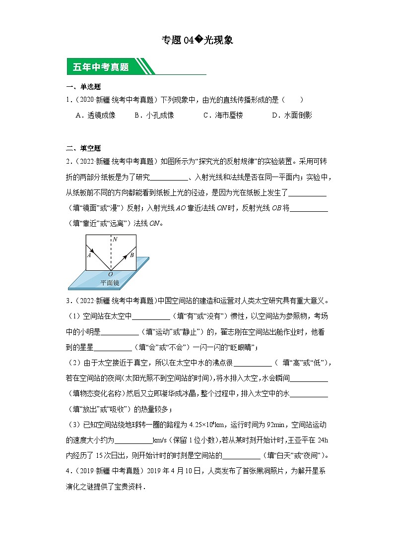 专题04 光现象 (原卷版)第1页